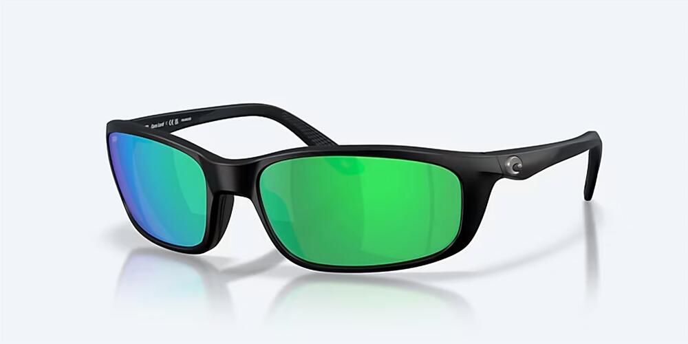 NEW COSTA DEL MAR men's brine ii sunglasses in black green mirror 580p